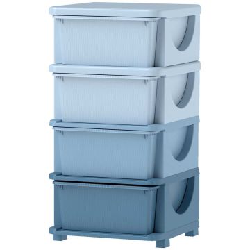 Lasten kaappi Homcom 37x37x76cm, sininen