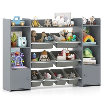 Children's toy storage cabinet, 8 boxes, 142 × 100 × 30 cm
