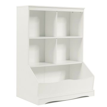 Lasten lelujen säilytyshylly, 4 lokeroa ja säilytyslaatikko, 67 × 88,5 × 40 cm