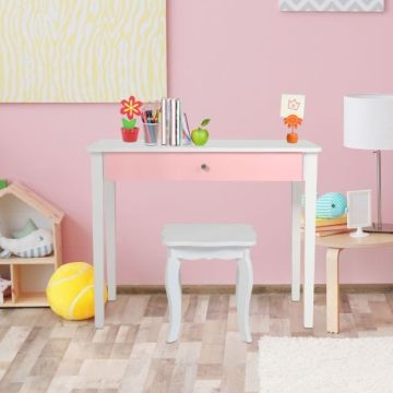 Children's dressing table, with stool, 70 × 95 × 34 cm