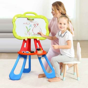 Children's art easel, double-sided, 24 × 14.5 × 33.5 in