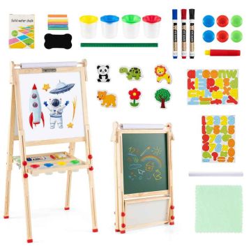 Children's Art Table, 3 in 1, 23.5 × 33.5-58 × 18.5-25.5 inches