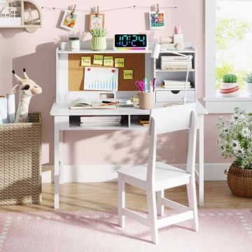 Children's desk, with chair, White, 110 × 60 × 110 cm