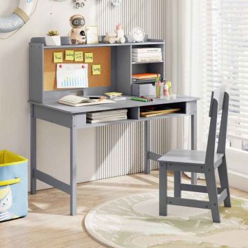 Children's desk, with chair, Gray, 110 × 60 × 110 cm
