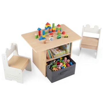 Children's table and chair set, 2 chairs, 70 × 48 × 49.5 cm