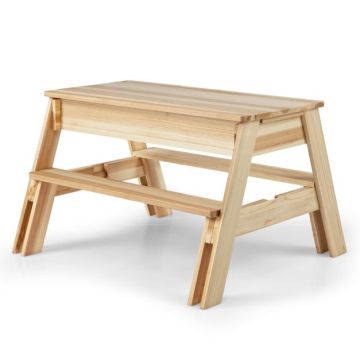 Children's activity table and bench set, 4 in 1, 90 × 78 × 55.5 cm