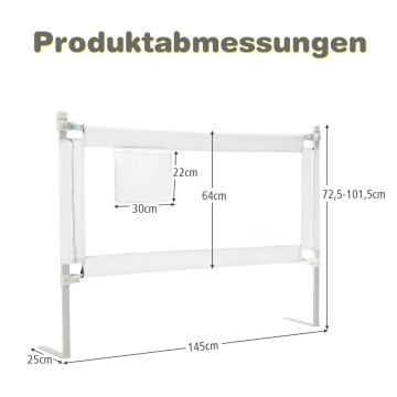 Children's bed rail, 24 height positions, 145 × 101.5 × 25 cm