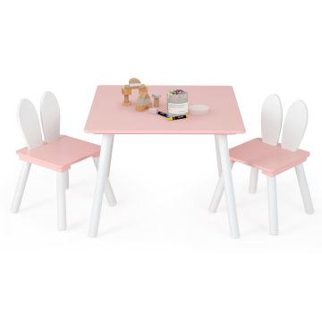 Children's furniture set, 1 table + 2 chairs, 62 × 43 × 62 cm
