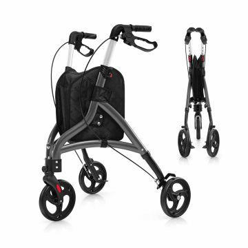 Walker, 3 wheels, 30.5 × 26.5 × 34–38 inches