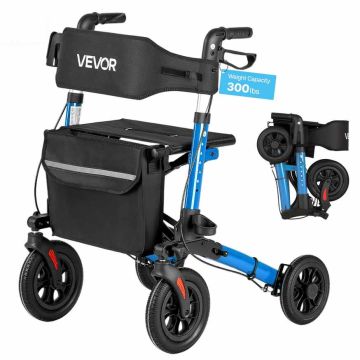 Rollaattori istuimella VEVOR HFK-9202E, 3-osainen, 715 × 720 × 840–965 mm