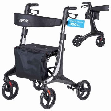 Rollaattori istuimella VEVOR HFK-9298, 785 × 635 × 900–1020 mm