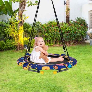 Children's trampoline and swing, max. load 50 kg, 92 × 92 × 70 cm