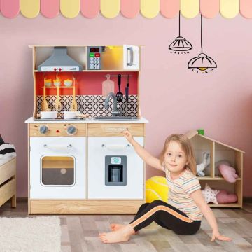 Children's kitchen play set, with lights and sounds, 64.77 × 29.21 × 90.17 cm