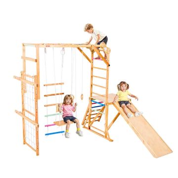 Lasten leikkikenttäsetti VEVOR SX20211007, 8-in-1, Monivärinen, 222,5 × 192 × 225 cm