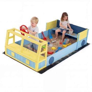 Children's sand play table, 2 users, 166.37 × 139.7 × 50.8 cm