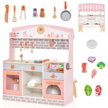 Children's play kitchen, double-sided, 82 × 54 × 91 cm