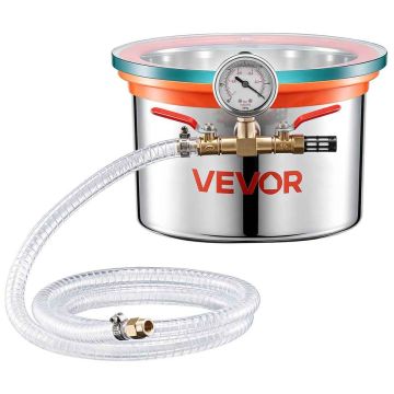 Tyhjiökammio VEVOR T-1.5, 5,7 l, Ø30 × 24 cm