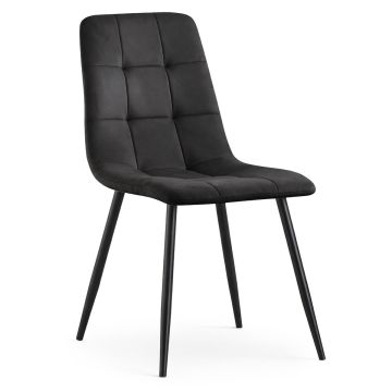 Стул для столовой NERO, Чёрный, 45,5 × 87 × 43,5 см