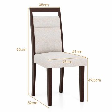 Dining chairs, 2 pcs, 43 × 92 × 52 cm