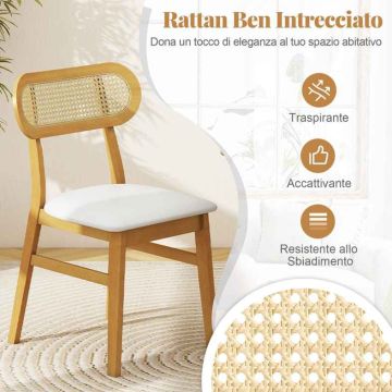 Dining chairs, 2 pcs, white, 49 × 79 × 48 cm