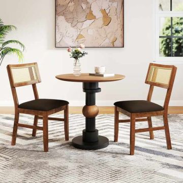 Dining chairs, 2 pcs, Brown, 53.5 × 89 × 56 cm