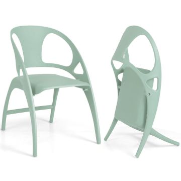 Dining chairs, 2 pcs., foldable with armrests, 55.88 × 80.01 × 59.69 cm