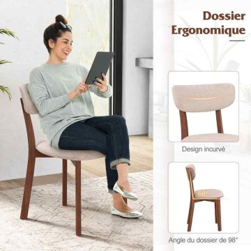 Dining chair set, 2 pcs, 50.8 × 82.55 × 46.99 cm
