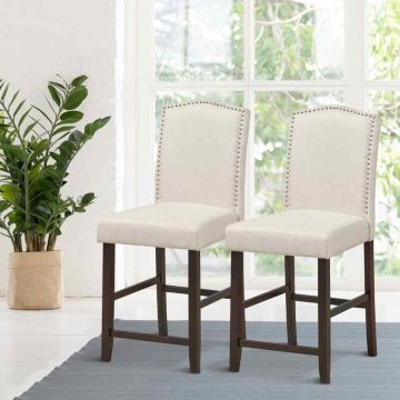 Dining Chair Set, 2 pcs, Sand, 46 × 104 × 56 cm