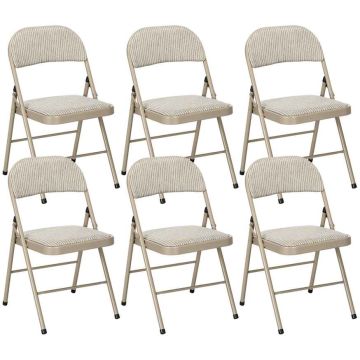 Ruokapöydän tuolien sarja, 6 kpl, Beige, 45 × 78 × 46 cm