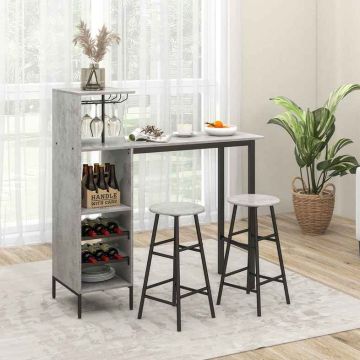Dining room set, with 2 chairs, 120 × 120 × 40 cm