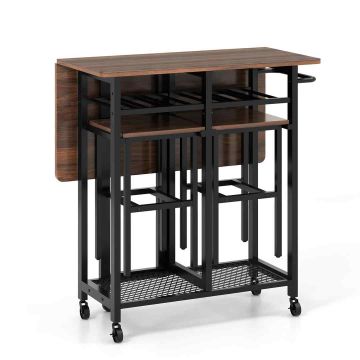 Dining set, with 2 stools, 73.66 × 73.66 × 80.01 cm