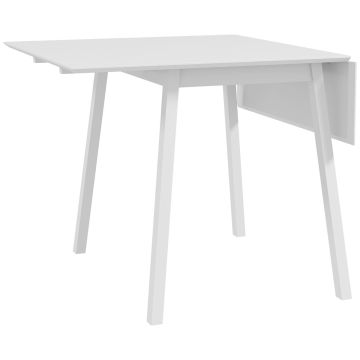 Обеденный стол Homcom 110x86x75см, белого цвета