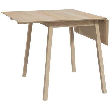 Ruokapöytä Homcom 110x86x75cm, vaaleanruskea