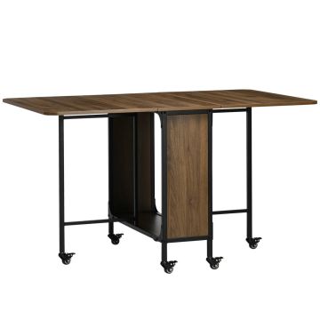 Обеденный стол Homcom 130x80x74см, черно-коричневый цвет