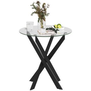 Обеденный стол Homcom 70x70x75см, черного цвета