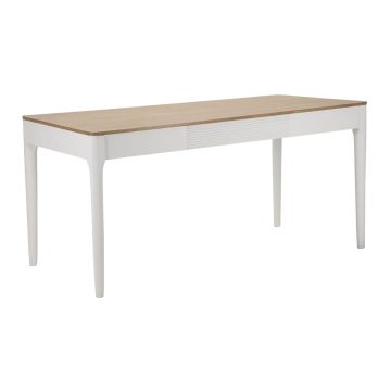 Dining table Matera, white/brown, 180 × 80 × 90 cm