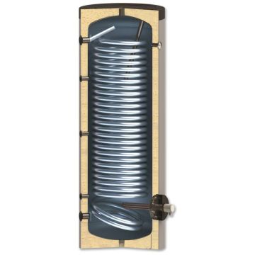Lämminvesivaraaja Sunsystem, 300 l, 3,3 m lämmönvaihdin, 650 × 1850 × 650 mm