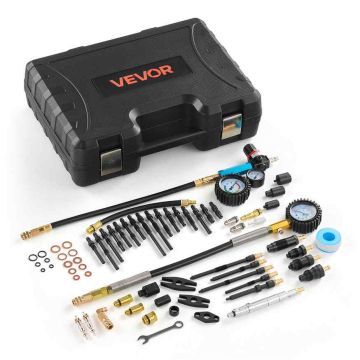 Набор для измерения компрессии цилиндров VEVOR LX1203, 4 адаптера, 38 × 28 × 11 см