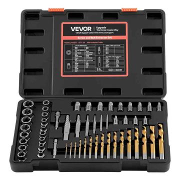 Ruuvinpoistosarja VEVOR ymwj54, 54 osaa, 37,5 × 24 × 6,3 cm