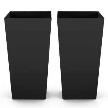 Istutusruukut VEVOR F4075W-BK, 2 kpl, Musta, 39 × 75 cm