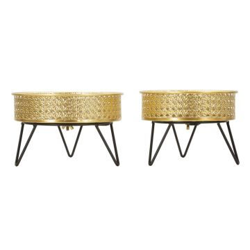 Set of flower pot holders Mauro Ferretti BOSSY, 2 pcs, Ø 20.5 × 13 cm; Ø 18 × 13 cm