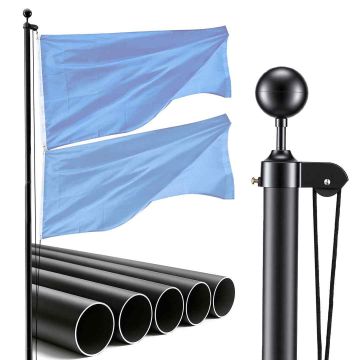 Флагшток VEVOR UP-QGTJ20, секционный, Чёрный, Ø5,16 × 609 см
