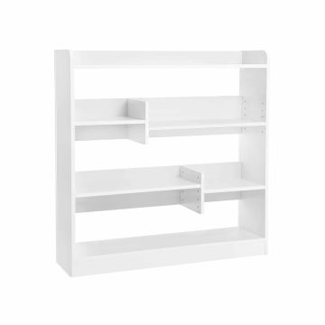 Регулируемая книжная полка, белые полки 90 x 91 x 24 см