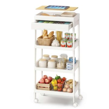 SONGMICS BSC070W101 trolley, 4-tier, 41 × 91 × 25.5 cm