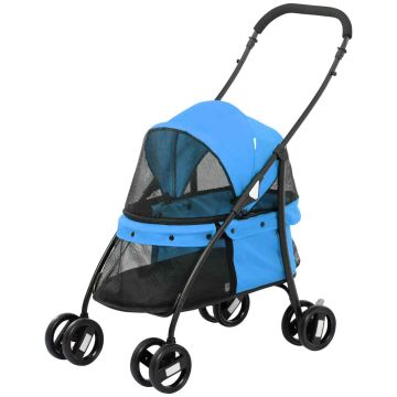 Коляска для собак PawHut 82x47x97см, синий/черный