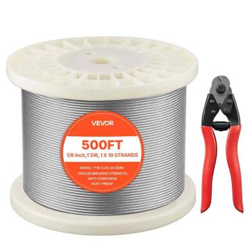 Teräsvaijeri VEVOR 316, 1 × 19 säiettä