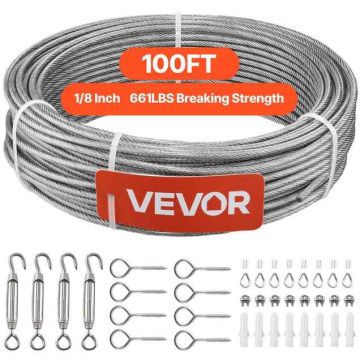 Vaijerisarja VEVOR QD304PVC-021, 7 × 7 säiettä