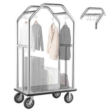 Hotellimatkatavarakärry VEVOR X-HC, 4 pyörää, 1080 × 640 × 1870 mm