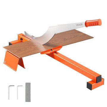 Vinyylilattialeikkuri VEVOR FC1001, 10 mm:n leikkauspaksuus, Musta/oranssi, 85 × 25 × 14,5 cm