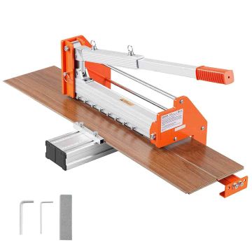 Vinyylilattialeikkuri VEVOR FC1201, 12 mm:n leikkauspaksuus, Musta/oranssi, 52 × 26,5 × 33,5 cm
